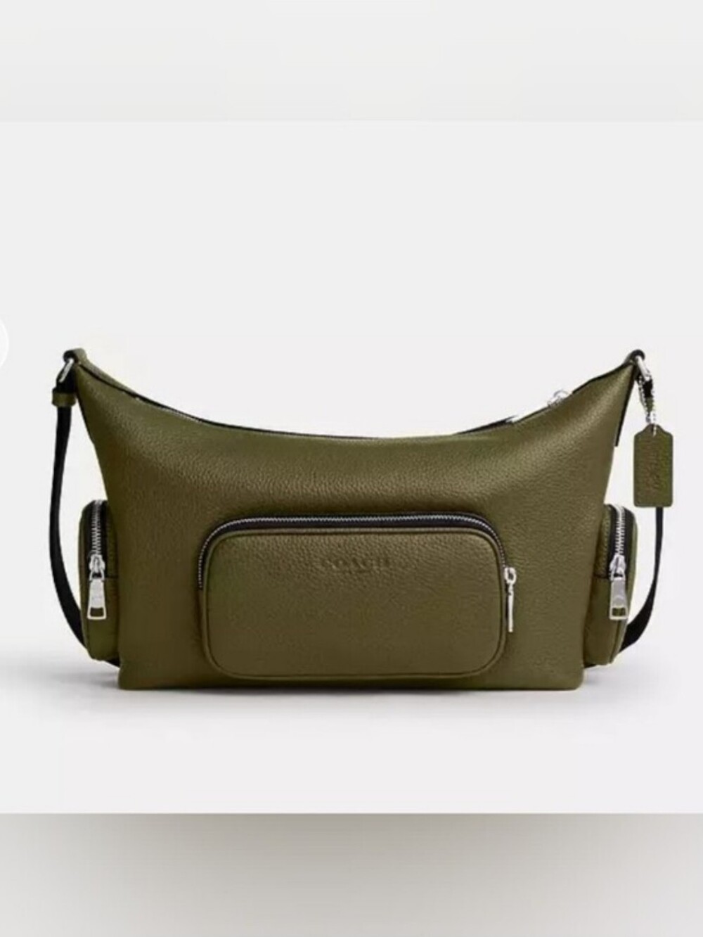 NWT Unisex Coach Finn Medium Earth Green  Crossbody Bag